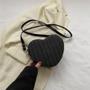 Heart Shape Straw Shoulder Bag CS Accessory Partners