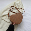 Heart Shape Straw Shoulder Bag CS Accessory Partners