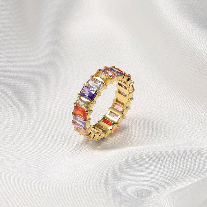 Colorful Cubic Circonia Stone Ring CS Accessory Partners