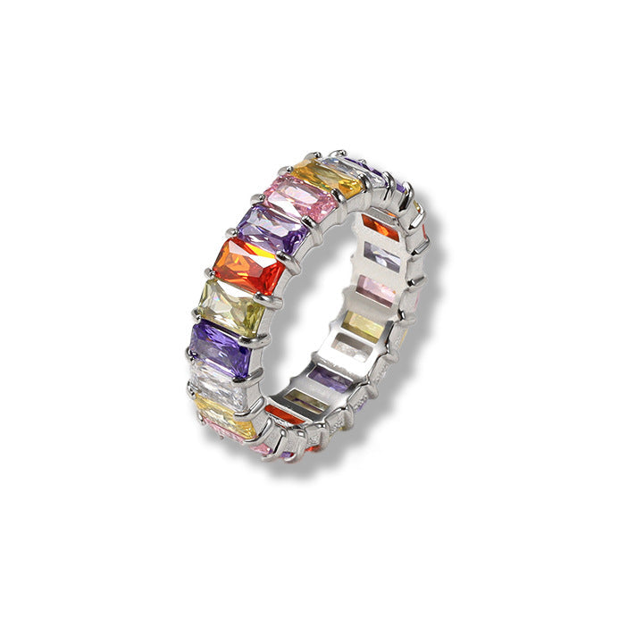 Colorful Cubic Circonia Stone Ring CS Accessory Partners