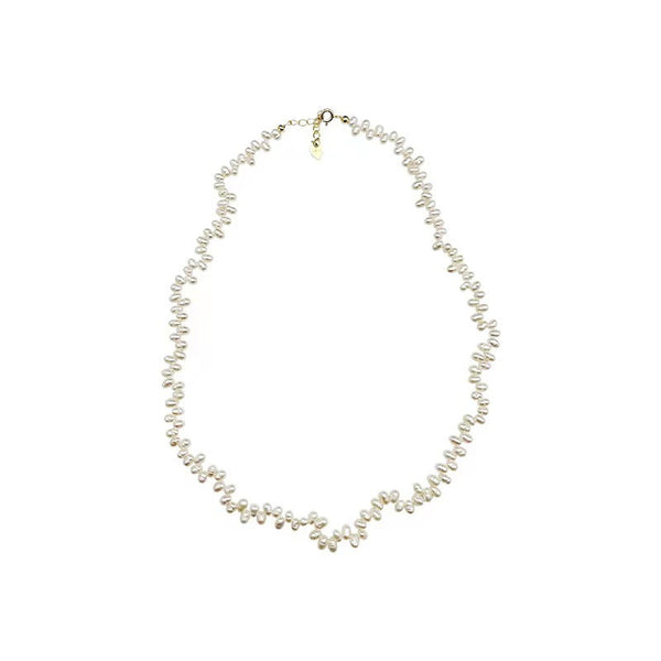 14k Gold Plated Baroque Natural Pearl Necklace CS Accessory Partners
