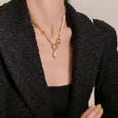 Gold Plated Pearl Chain Necklace CS Accessory Partners