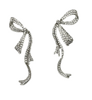Rhinestone Bow Shaped Drop Earrings CS Accessory Partners