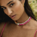 Stainless Steel 18k Gold Plated Necklace With Pearl and Mixed Stone CS Accessory Partners