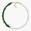 Stainless Steel 18k Gold Plated Necklace With Pearl and Mixed Stone CS Accessory Partners