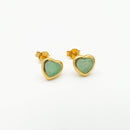 18k Gold Plated Chunky Heart Earrings CS Accessory Partners