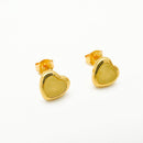 18k Gold Plated Chunky Heart Earrings CS Accessory Partners