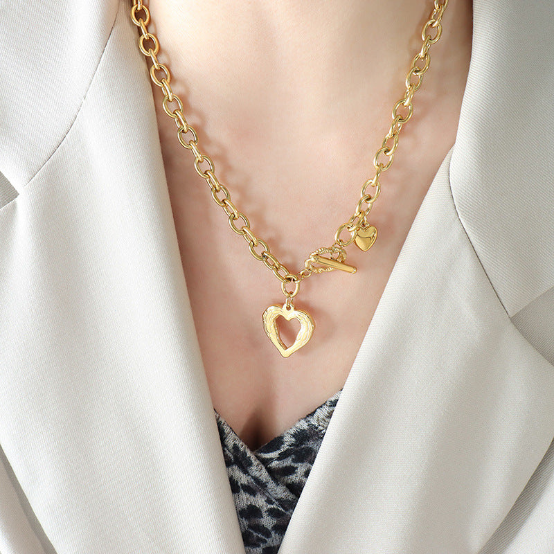 Chain Necklace With Heart Charm CS Accessory Partners