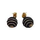 Braided Rope Earrings With Rhinestones CS Accessory Partners