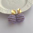 Braided Rope Earrings With Rhinestones CS Accessory Partners