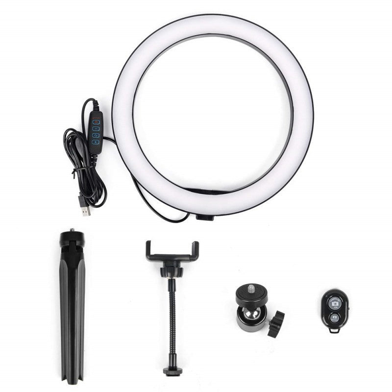 82'' Adjusable USB 10-Inch Diameter Selfie Ringlight With Bluetooth Remote Control CS Accessory Partners