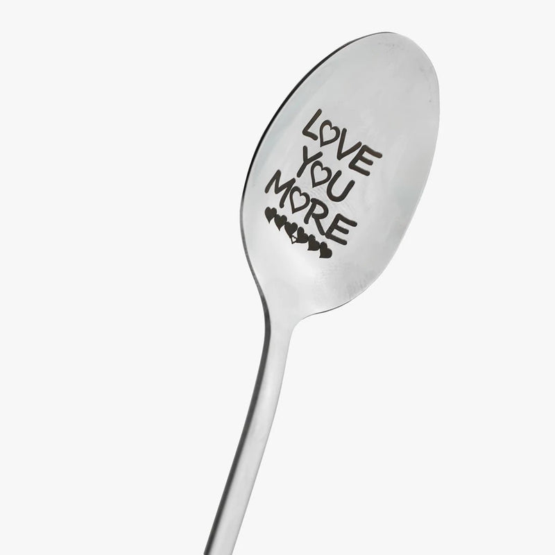 I Love You and Love You More Spoon Set Browze